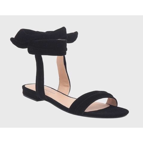 Who What Wear Liana Black Velvet Ballet Sandal 8.5 - Picture 2 of 8